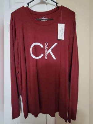Calvin Klein Long Sleeve Tee - Burgundy