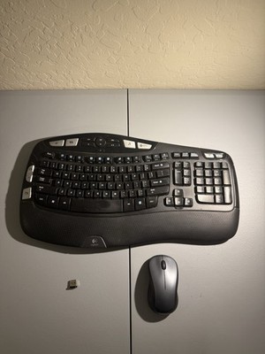 Logitech K350 Ergonomic Wireless Keyboard and Mouse (K350 / M310) Dongle Paired