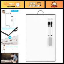 Portable Magnetic Dry Erase Whiteboard 16" x 12" - Aluminum Frame, Handle, To-Do