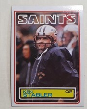 1983 Topps Ken Stabler #118 football card New Orleans Saints