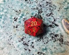 Chessex Speckled Golden Strawberry D20 OOP Rare Dice