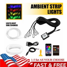 6in1 10m Car Interior Ambient Strip Light Lamp App Rf Control Fiber Optic 1-5x 6in1 10m Car Interior Ambient Strip Light Lamp App Rf Control Fiber Optic 1-5x