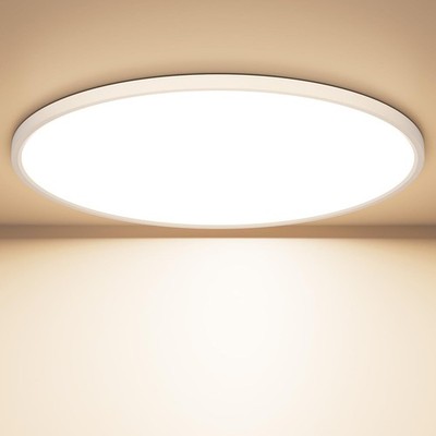 OUILA LED Deckenleuchte Flach Rund - Ø40CM Deckenlampe LED 36W 4000K 3600LM IP44