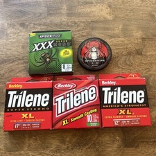 SPIDERWIRE XXX MONO SPECTRA TRILENE XL SUPER STRONG SMOOTH 5 SPOOL SET