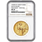 2015-W American Liberty Gold High Relief $100 NGC MS70 Brown Label