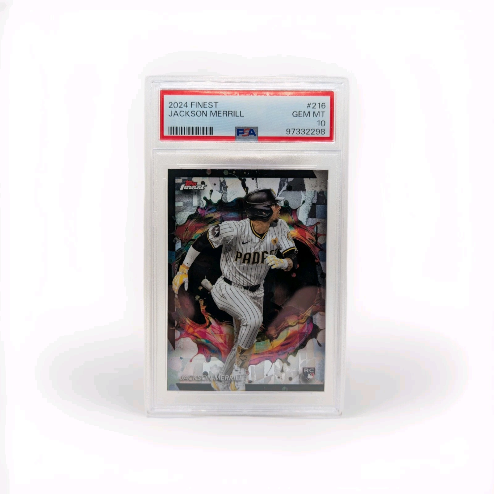 Jackson Merrill Rookie - 2024 Topps Finest, RARE #216 - PSA 10