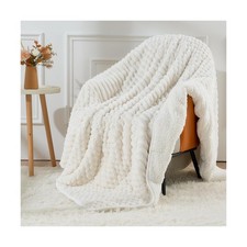 Uttermara Fleece Weighted Blanket for Adults Queen Size 15lbs, Soft... Fast Ship