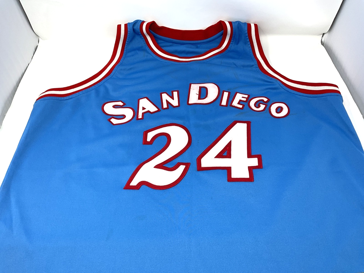 C) Mitchell & Ness Blue San Diego Clippers World B. Free 24 NBA