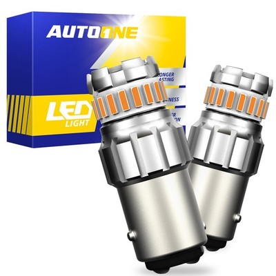 2x Amber Yellow 1157 LED Blinker Parking Turn Signal Light Bulb Anti-Hyper Flash