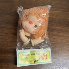 Vintage Fibre-Craft Doll Head and Hands Set 3.5 Inch Orange Hair No. 7563