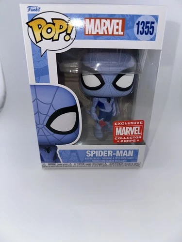 Funko POP! Marvel - Spider-Man (Blue) #1355 W/ Protector Collectors Corps