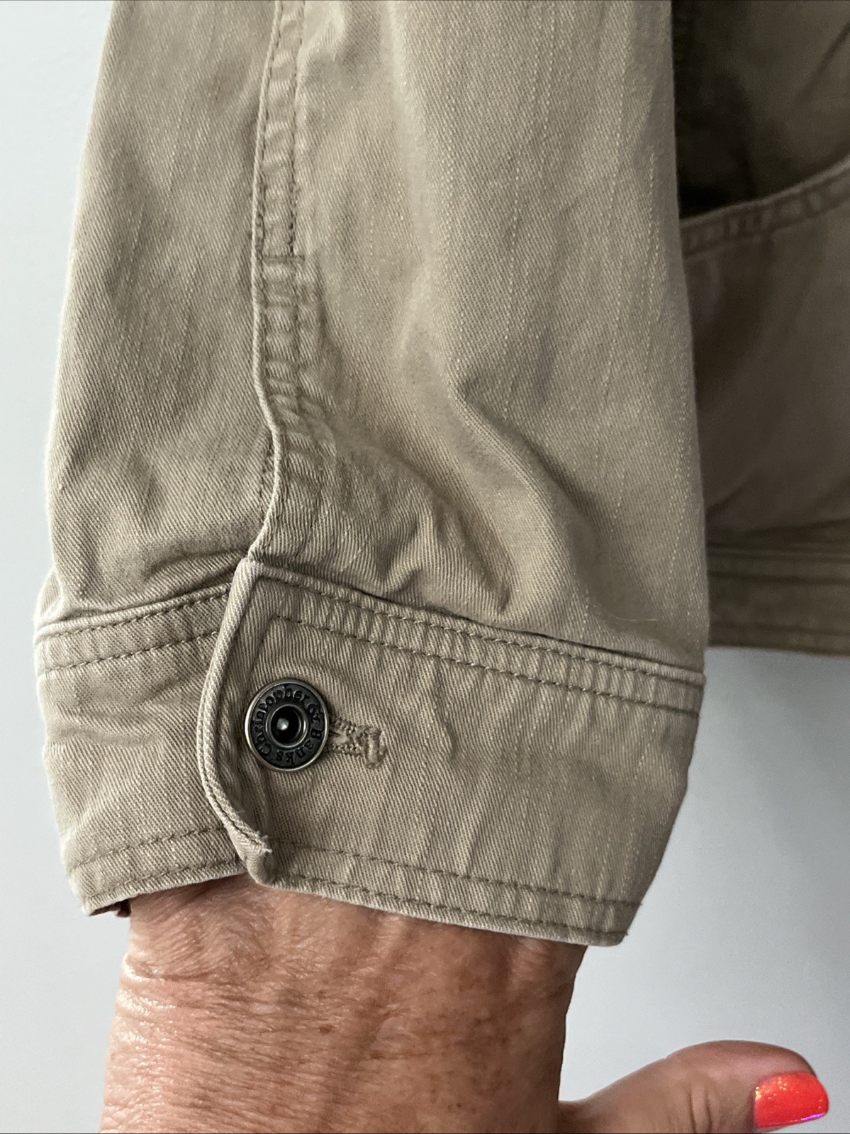 Christopher banks jacket buttoned Brown Military … - image 4