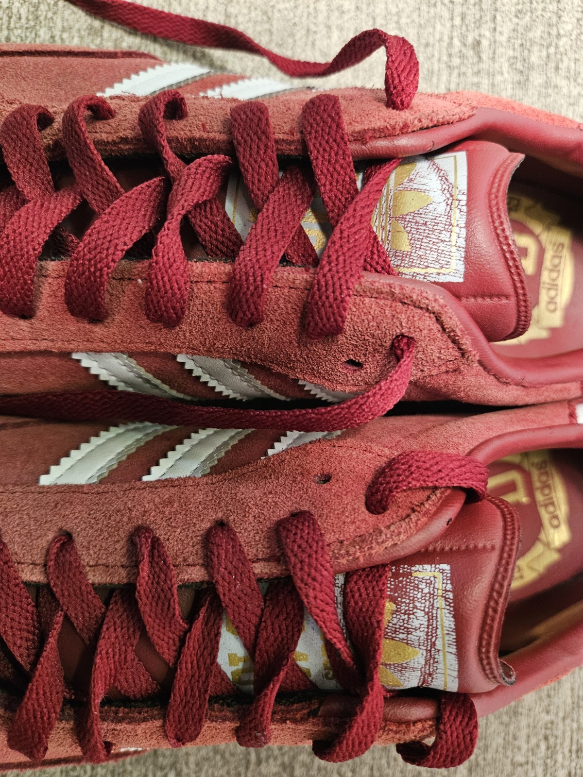 Rare Adidas Samba OG Suede 1949 Cardinal Red Men's Sneakers 9.5 image 7
