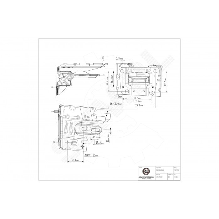 Support moteur gauche premium pour DS3 et Citroen C-Elysee