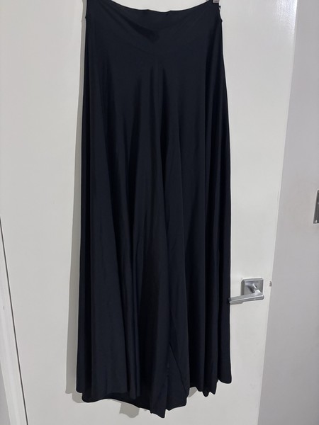 Exotic Athletica Black Palazzo Pants L High Waist Wide Leg Flowy Lounge Yoga EUC