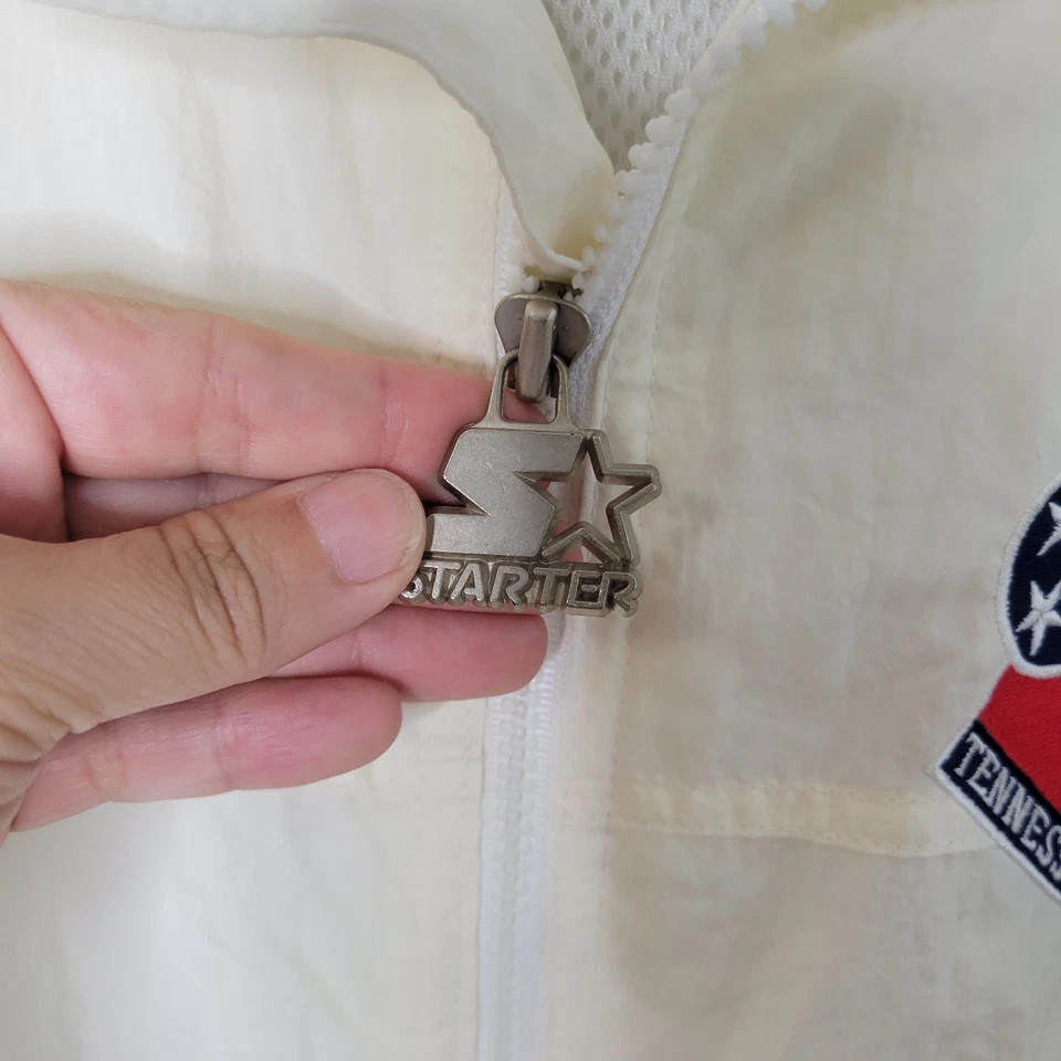 Vtg Starter XL Tennessee Oilers '97 Inaugural Season Full Zip Windbreaker Jacket - Image 4 of 4