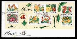 DR WHO 1998 SINGAPORE FDC FLOWER S/S R55292