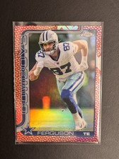 TOPPS 2025 TOPPS CHROME JAKE FERGUSON. FOOTBALL LEATHER #75 COWBOYS