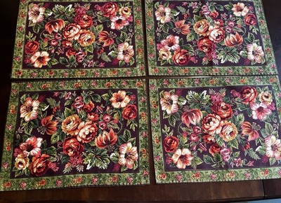 Vintage April Cornell French Country Floral Placemats, Excellent Condition, 4.￼