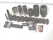 Napa Tools 1/2" Drive Impact & Crome Sockets Lot Of 22, 36mm, 1 1/2" Sae- Metric