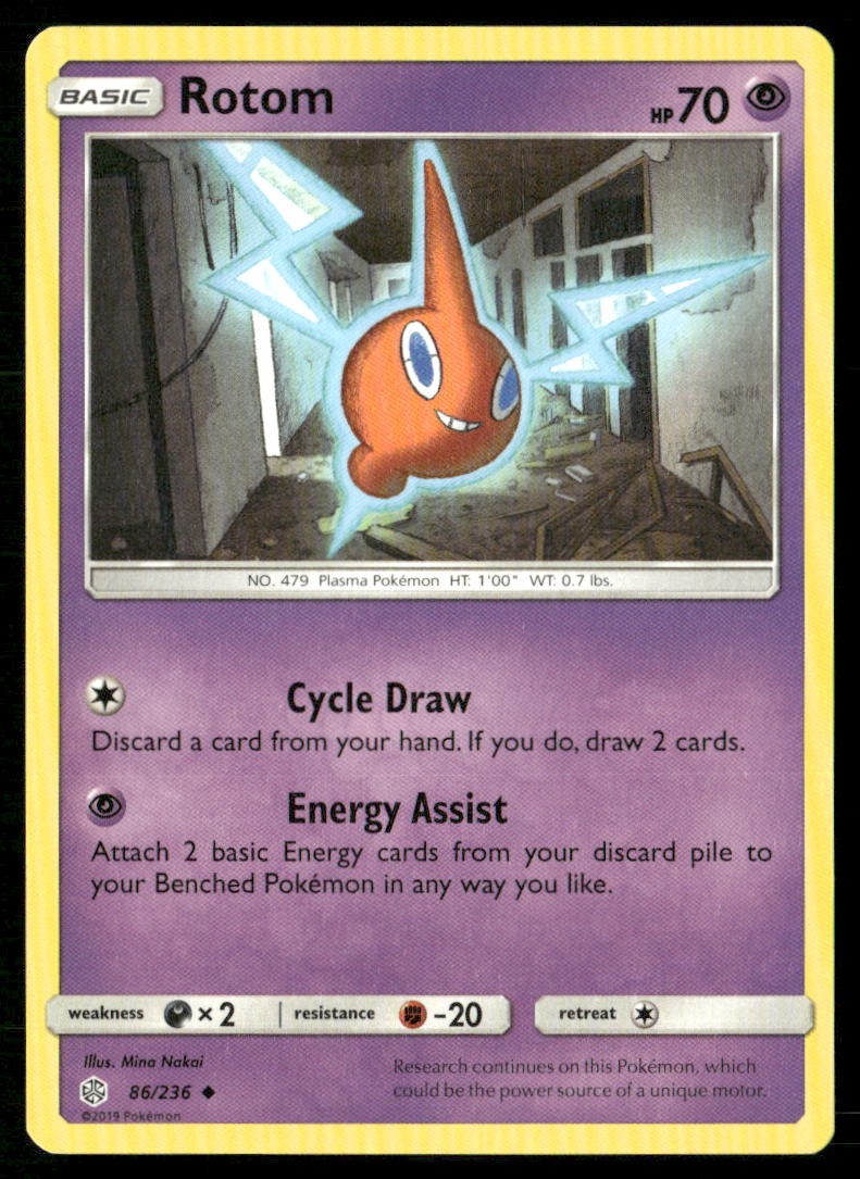 Rotom 86/236 Uncommon Cosmic Eclipse Pokemon Near Mint