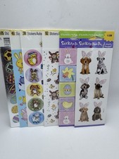 Easter/Spring Stickers Stickety-Doo-Da American Greetings 6 Sealed Pks Basket