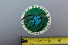 BZ Pro Bodyboards Surfboards Clear Blue Green 80's V1a Vintage Surfing STICKER