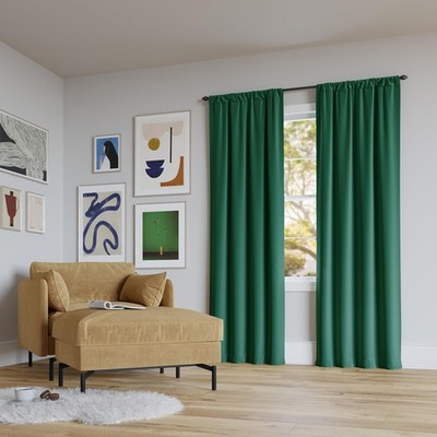 Sun Zero Rianna Theater Grade 40''W x 84''L (Pack of 1), Malachite Green 