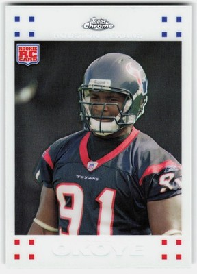 2007 Topps Chrome White Refractors Amobi Okoye Rookie #TC226 Texans RC,/869