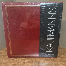 NEW 11x11 Vintage Scrapbook Photo Album Red  Gold - 100 Pages