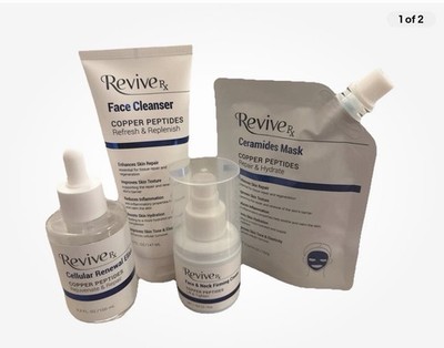 NEW Revive Rx Skin Care Copper Peptides Set Cleanser Serum Mask Firming Cream