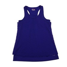 Fila  Purple Fitted W/ Outter Mesh Sleeveless Tank Top  Women's Size S