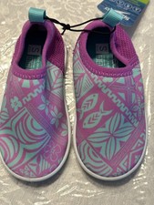 NWT Girls Toddler S 5 6 SPEEDO Kids Purple Splash  Sun Bootie Beach Water Shoes