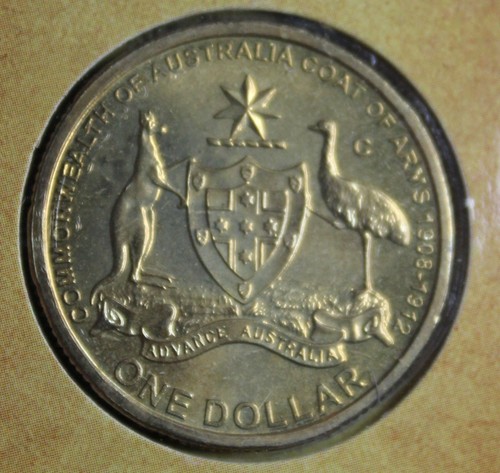 * 2008 ORIGINAL COAT OF ARMS DOLLAR "C" UNCIRCULATED IN RAM FOLDER #VDH57 - Picture 2 of 15