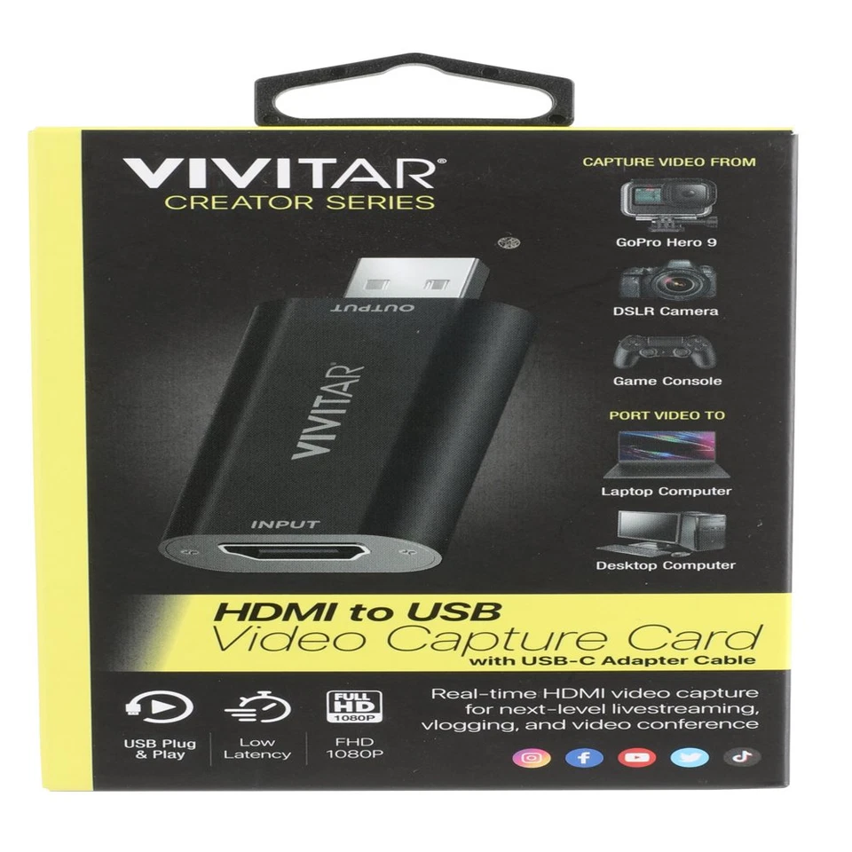 Vivitar HDMI Video Capture Card USB 3.0 1080P HD Recorder For Live Streaming - image 3 of 4