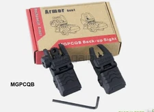 Tactical Low Profile Flip-up Backup Sight Folding Sights Front & Rear Set