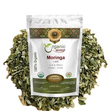 Organic Way Moringa/Drumstick Leaf Cut  Sifted - Kosher  USDA Certified