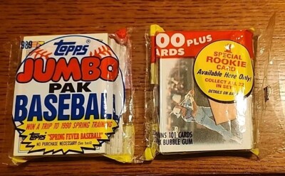 1989 Topps Jumbo Pak 100+ Baseball Cards - Unopened