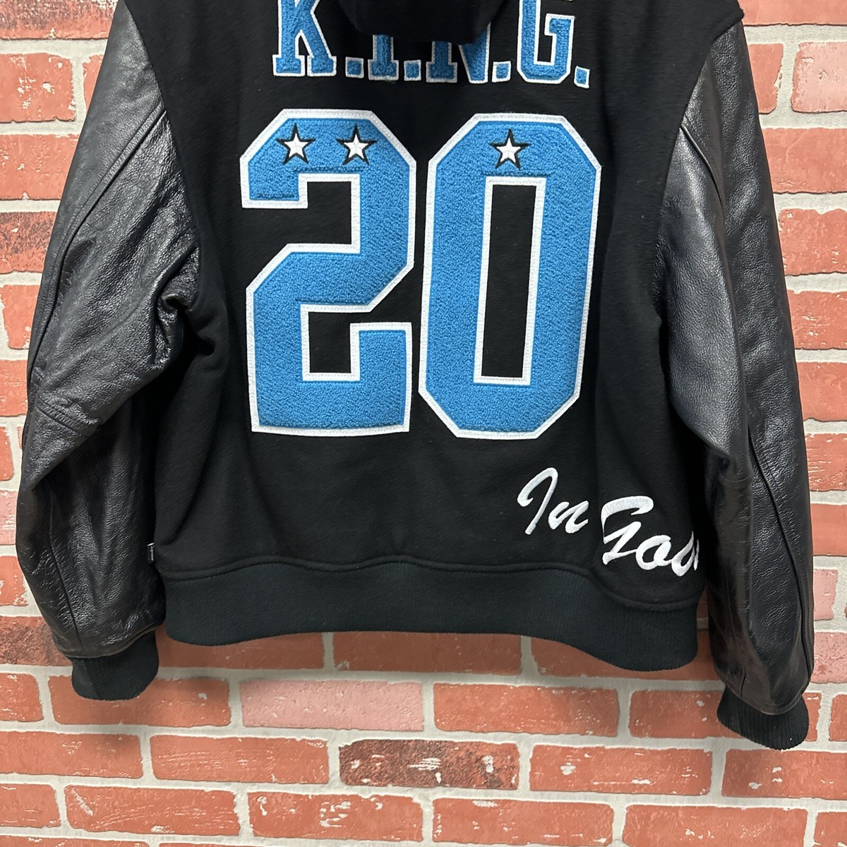 100% Authentic Supreme King Hooded Varsity Jacket FW20 Size 100% Authentic Supreme King Hooded Varsity Jacket FW20 Size