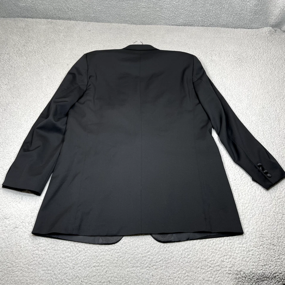 Chaqueta Hugo Boss Para Hombre 42L Negra Cena Esmoquin Lana Virgen Satie Eric Hecha en EE. UU. Foto 2 de 4