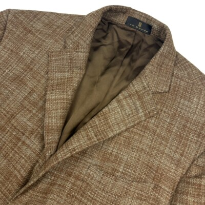 #ad Ike Behr Men’s Wool Blend Tweed Blazer Brown • 44R $30.86