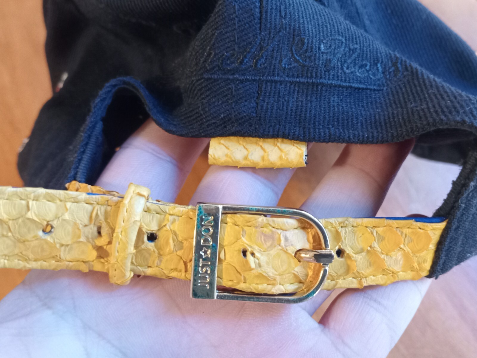 JUST DON Python Yellow Brim Snapback Hat St Louis… - image 2