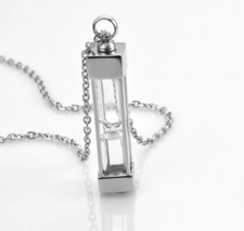 Timeless Memorial Urn Hourglass Pendant Jewellery Keepsake Ash Chain Necklace