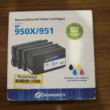  Data Products Black XL+Cyan/Magenta/Yellow  4-High Yield Ink  For  HP950XL/951 