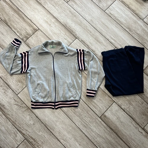 Vintage Winning Ways Vintage 1970's 80’s Knit Track Sweat Suit Women’s Size M