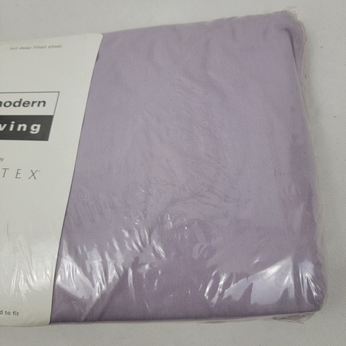 MODERN LIVING by Martex Sheet FULL Deep Fitted PURPLE Cotton Rich 230 Thread - Picture 4 of 8