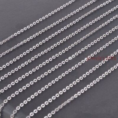 50pcs Wholesale in Bulk Strong Stainless Steel Womens Rolo Link Necklace 16-24''