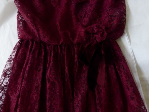 ARKAY RED LACE LINED SCOOP NECK VINTAGE DRESS SIZE 11 LOTS OF LACE - Picture 6 of 6