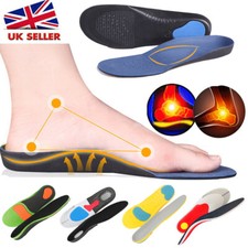1/2 x Orthopedic Insoles Arch Support Flatfoot Shoe Heel Pain Plantar Fasciitis