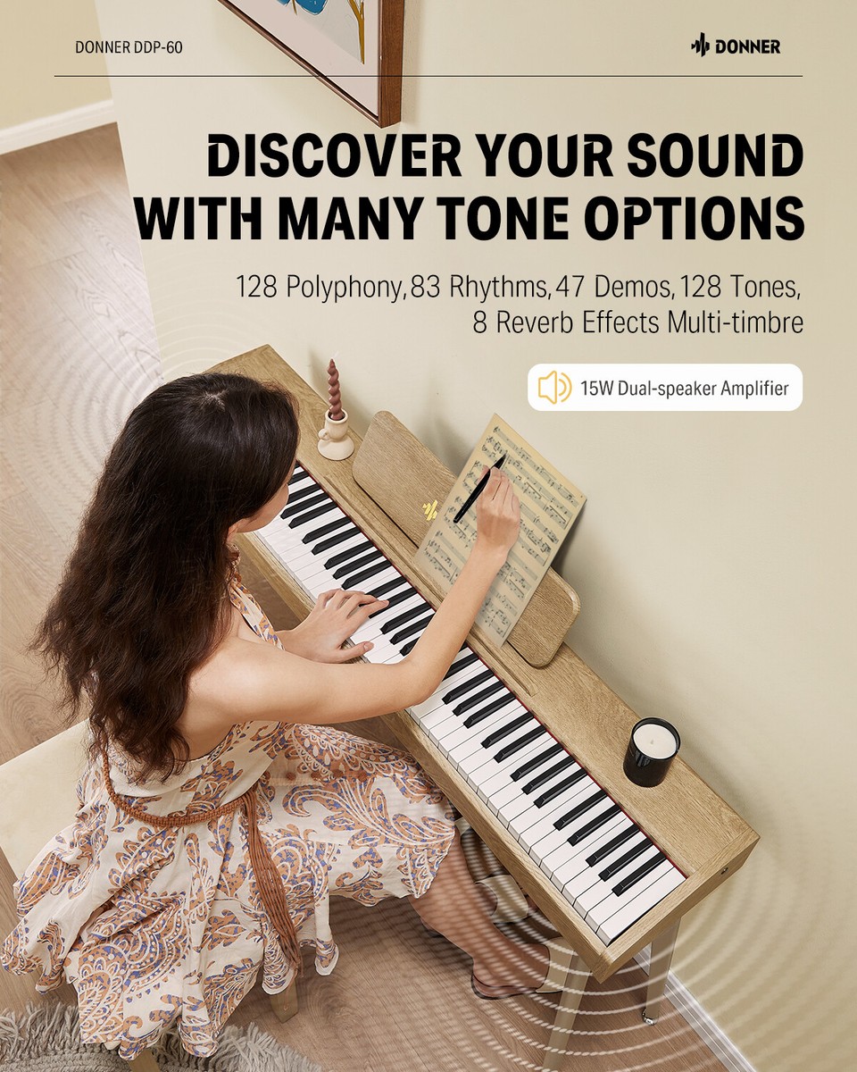 Donner DDP-60 88 Key Semi-Weighted Digital Electric Piano